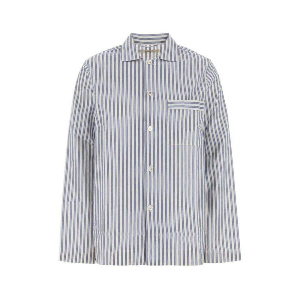 TEKLA Poplin Pajama Shirt Women STRIPPED Underwear